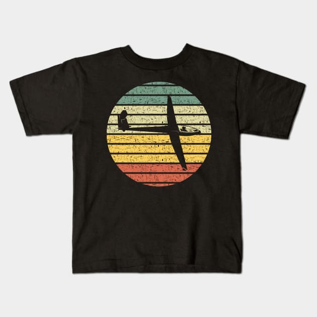 Vintage glider silhouette Kids T-Shirt by Creastorm